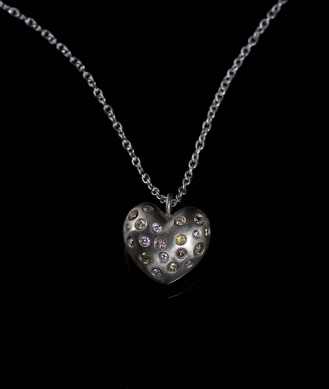 18ct gold, natural coloured diamonds